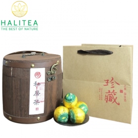 Trà Phổ Nhĩ Quýt Cao Cấp Thùng Gỗ 500gr