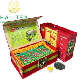 Trà Thái Nguyên Tân Cương HALITEA Cao Cấp - Hộp Quà 600g
