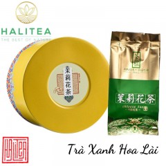 Trà Xanh Hoa Lài Hộp Thiếc 50g/ hộp/ 10 gói