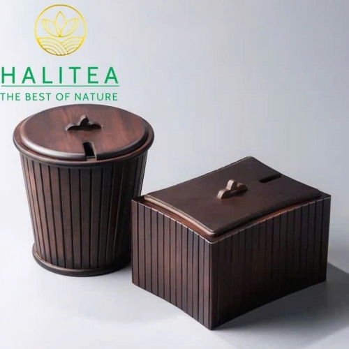 Thùng Đựng Bã Trà Gỗ Có Khay Lọc Tiện Lợi Pha Trà 6L