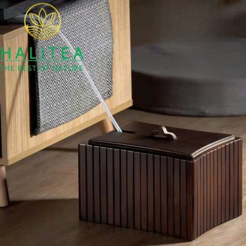 Thùng Đựng Bã Trà Gỗ Có Khay Lọc Tiện Lợi Pha Trà 6L