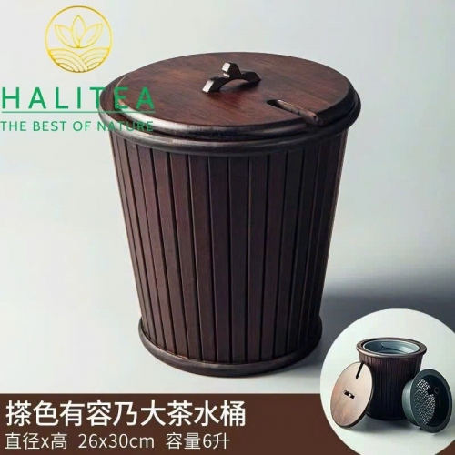 Thùng Đựng Bã Trà Gỗ Có Khay Lọc Tiện Lợi Pha Trà 6L