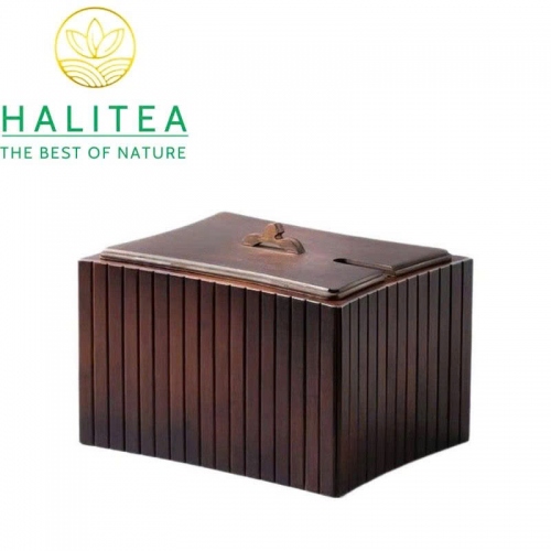 Thùng Đựng Bã Trà Gỗ Có Khay Lọc Tiện Lợi Pha Trà 6L