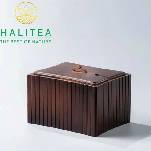 Thùng Đựng Bã Trà Gỗ Có Khay Lọc Tiện Lợi Pha Trà 6L