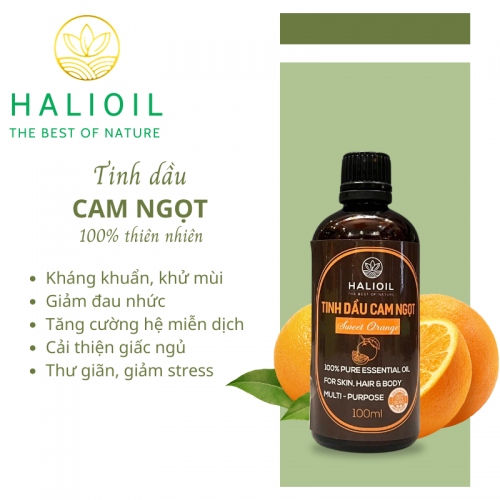 Tinh Dầu Cam Ngọt HALIOIL - Sweet Orange Chai 100ml