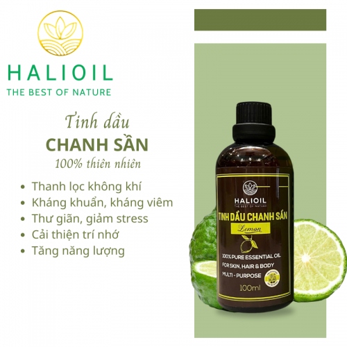 Tinh Dầu Chanh Sần HALIOIL - Lemon Chai 100ml