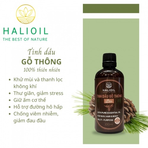 Tinh Dầu Gỗ Thông HALIOIL - Pine Chai 100ml