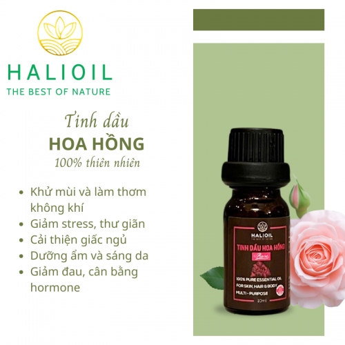 Tinh Dầu Hoa Hồng HALIOIL - Rose Chai 10ml
