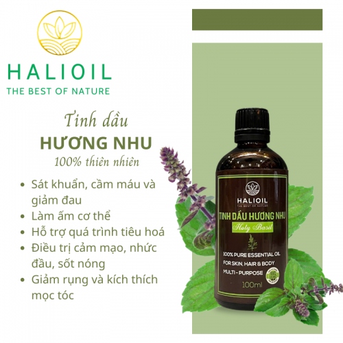 Tinh Dầu Hương Nhu HALIOIL - Holy Basil 100ml