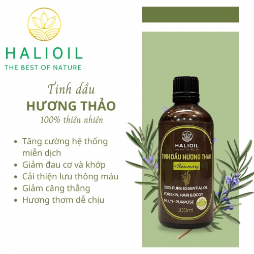 Tinh Dầu Hương Thảo HALIOIL - Rosemary Chai 100ml