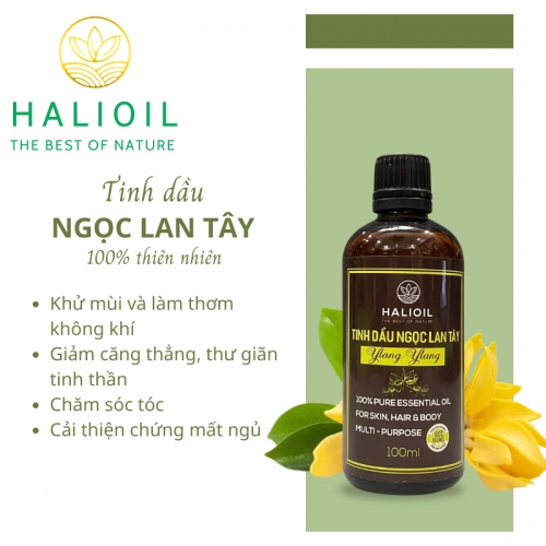 Tinh Dầu Ngọc Lan Tây HALIOIL - Ylang Ylang Chai 100ml