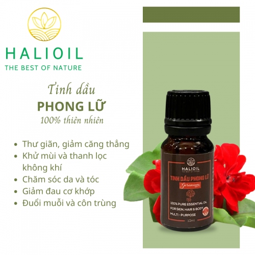Tinh Dầu Phong Lữ HALIOIL  - Geranium Chai 10ml