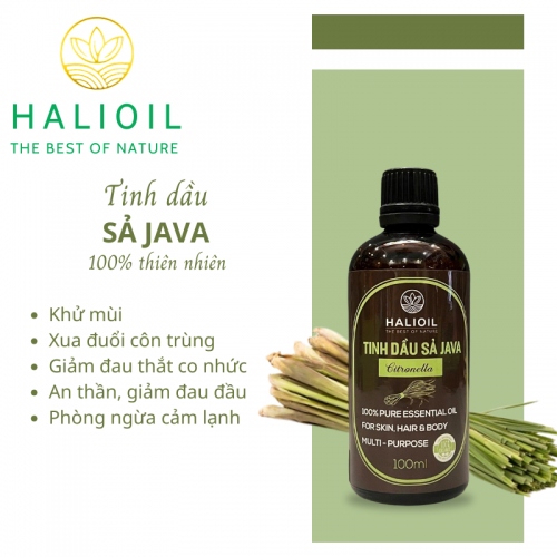 Tinh Dầu Sả Java HALIOIL - Citronella Chai 100ml