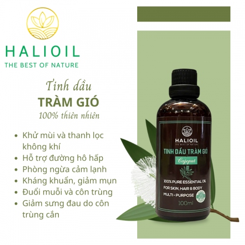 Tinh Dầu Tràm Gió HALIOIL - Cajeput Chai 100ml