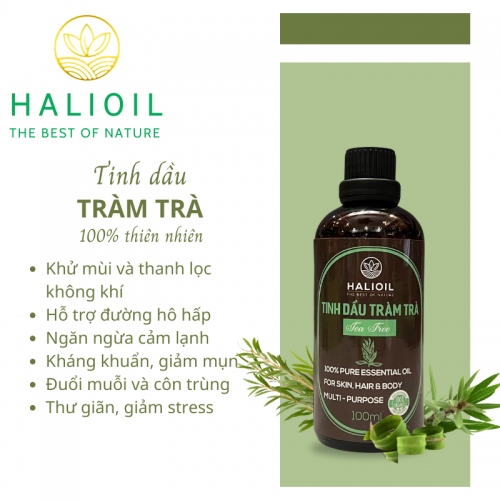 Tinh Dầu Tràm Trà HALIOIL - Tea Tree Chai 100ml