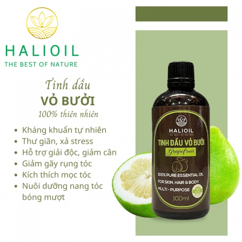 Tinh Dầu Vỏ Bưởi HALIOIL - Grapefruit - Chai 100ml