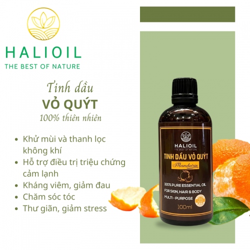 Tinh Dầu Vỏ Quýt HALIOIL - Mandarin 100ml