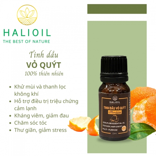 Tinh Dầu Vỏ Quýt HALIOIL - Mandarin 10ml