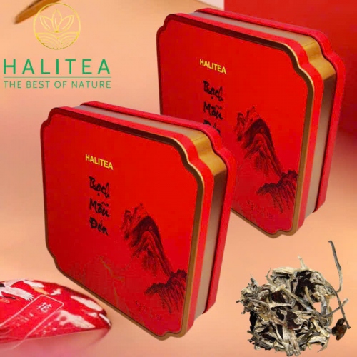 Trà Bánh Bạch Mẫu Đơn Tây Côn Lĩnh Hà Giang 300gr/bánh - Hộp Thiếc Đỏ
