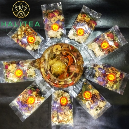 Trà Bổ Dưỡng HALITEA Mix 09 Loại Trà Hộp Kiếng 10 Gói