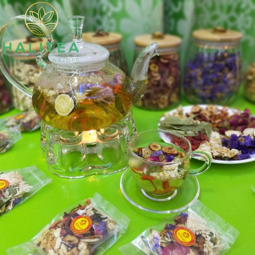 Trà Bổ Dưỡng HALITEA Mix 09 Loại Trà Hộp Kiếng 10 Gói