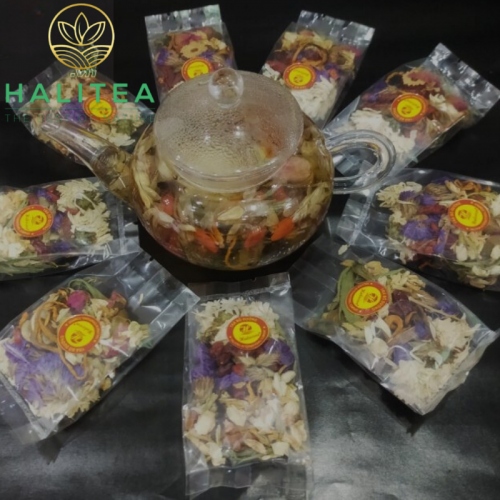 Trà Bổ Dưỡng HALITEA Mix 09 Loại Trà Hộp Kiếng 10 Gói