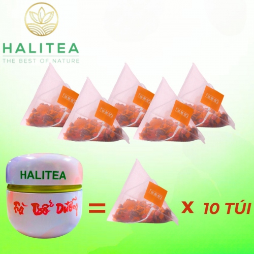 Trà Bổ Dưỡng HALITEA Túi Tam Giác Hộp Thiếc 40g/ hộp/10 túi