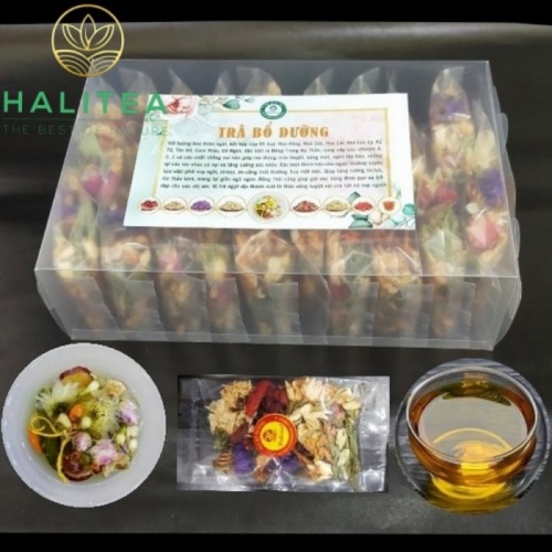 Trà Bổ Dưỡng Halivina Cao Cấp 9Tea Hộp Kiếng 20 Gói 160G