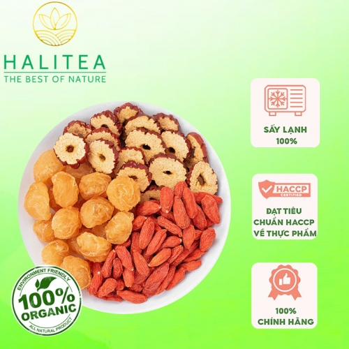 Trà Bổ Dưỡng Tam Vị Hộp Kiếng 100gr/ Hộp /10 Gói/ 3 Vị