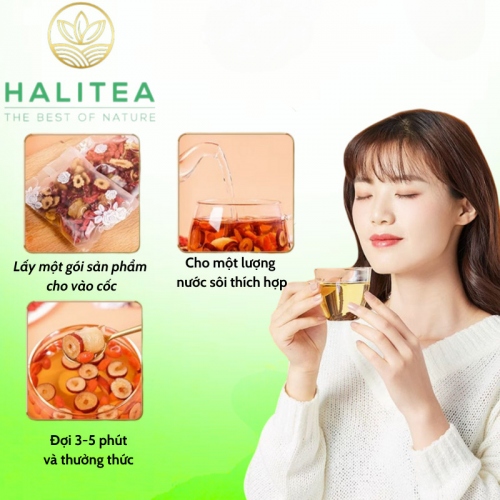 Trà Bổ Dưỡng Tứ Vị Hộp Kiếng 100gr/ Hộp /10 Gói/ 4 Vị