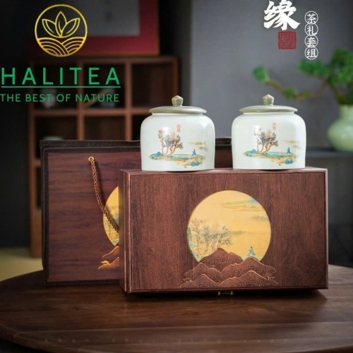 Trà Đại Hồng Bào (Da Hong Pao) Danh Trà Nham Vũ Di - Hộp Quà Sứ Cao Cấp 250g