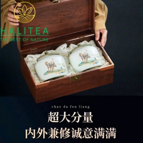 Trà Đại Hồng Bào (Da Hong Pao) Danh Trà Nham Vũ Di - Hộp Quà Sứ Cao Cấp 250g