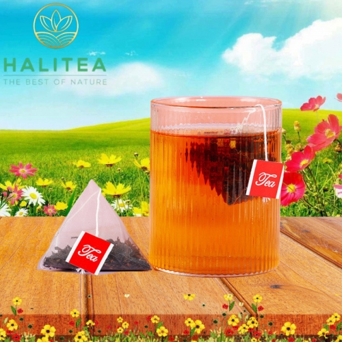 Trà Đen Hoa Hồng HALITEA Túi Tam Giác Hộp Thiếc 30gr/ hộp/10 túi