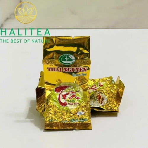 Trà Đinh Đặc Cấp Tân Cương Thái Nguyên – Hộp Gỗ Hũ Sứ Cao Cấp HALITEA 300g