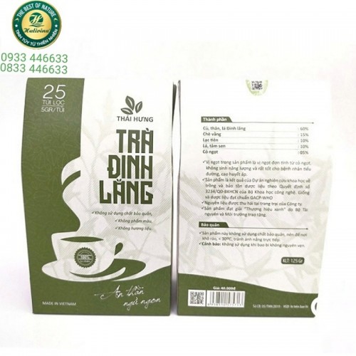 Trà Đinh Lăng Túi Lọc 25 Túi X 5gr