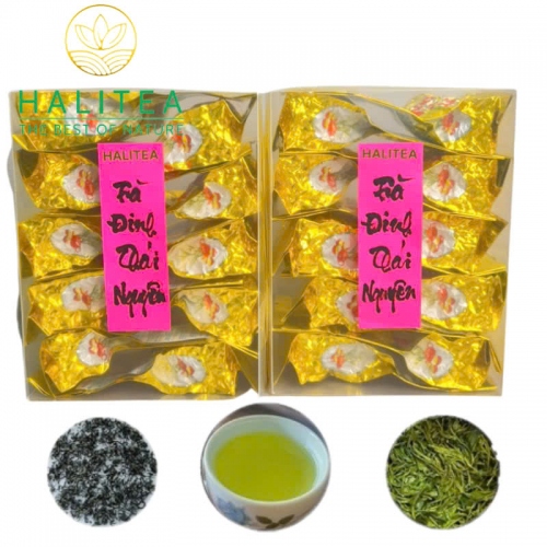 Trà Đinh Tân Cương Thái Nguyên Thượng Hạng Hộp Kiếng Gói 10gr