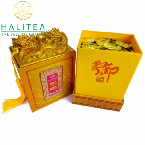 Trà Đinh Thái Nguyên Đặc Sản HALITEA Ấn Vàng Hộp 250Gr