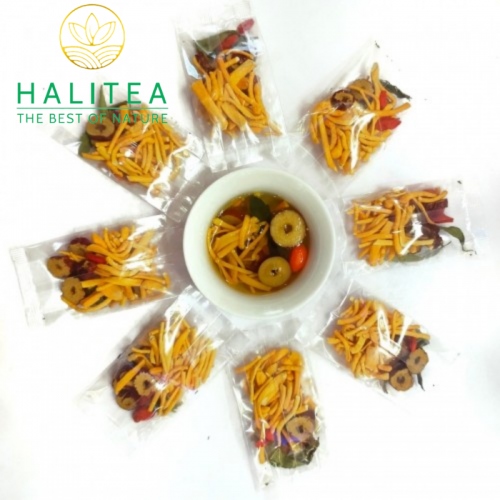 Trà Đông Trùng Hạ Thảo HALITEA Hộp Kiếng 10 Gói