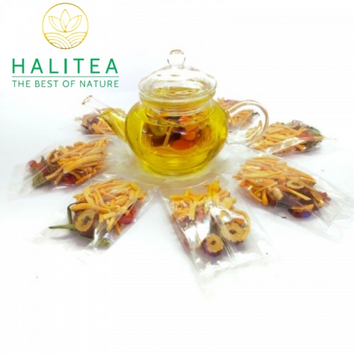 Trà Đông Trùng Hạ Thảo HALITEA Hộp Kiếng 10 Gói