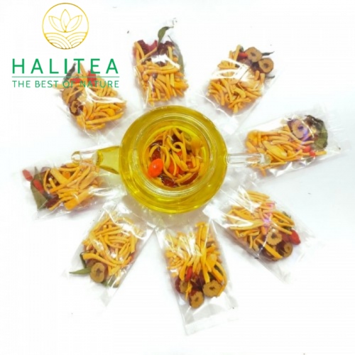 Trà Đông Trùng Hạ Thảo HALITEA Hộp Kiếng 10 Gói