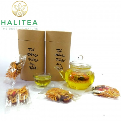 Trà Đông Trùng Hạ Thảo HALITEA Lon Giấy 10 Gói