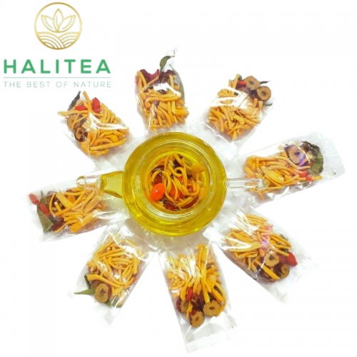 Trà Đông Trùng Hạ Thảo HALITEA Lon Giấy 10 Gói