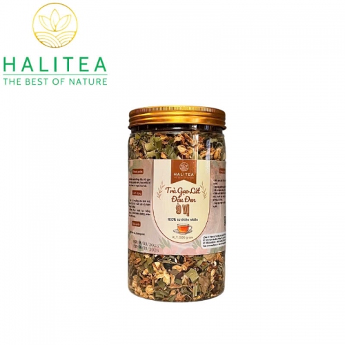 Trà Gạo Lứt Đậu Đen HALITEA 9 Vị Hũ 500gr