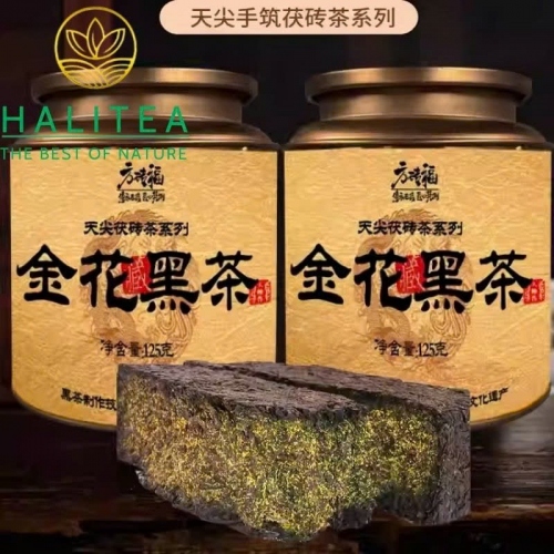 Trà Hắc Trà Kim Hoa Phục Trà Thiên Tiêm An Hóa – Hũ Thiếc 125g