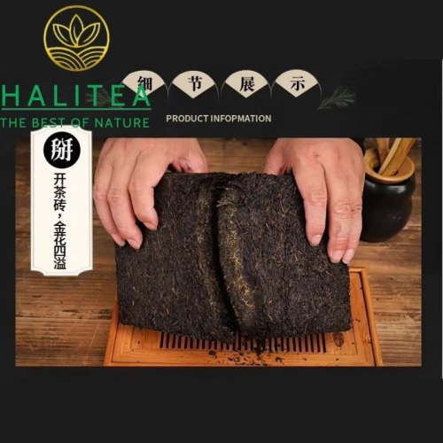 Trà Hắc Trà Thiên Tiêm Kim Hoa Phục Gạch An Hóa 2015 – Túi Quà 1kg