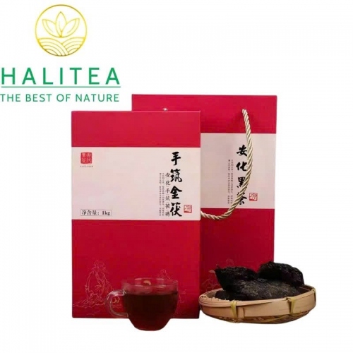 Trà Hắc Trà Thiên Tiêm Kim Hoa Phục Gạch An Hóa 2015 – Túi Quà 1kg