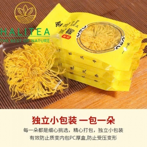 Trà Hoa Cúc Đại Đoá Hoàng Gia Hộp Thiếc Kèm Túi Giấy 20 Bông