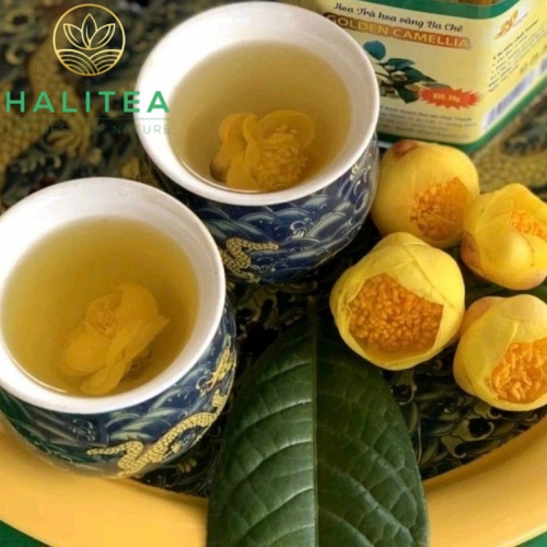 Trà Hoa Vàng Ba Chẽ Quảng Ninh Hộp Kiếng 20 Bông