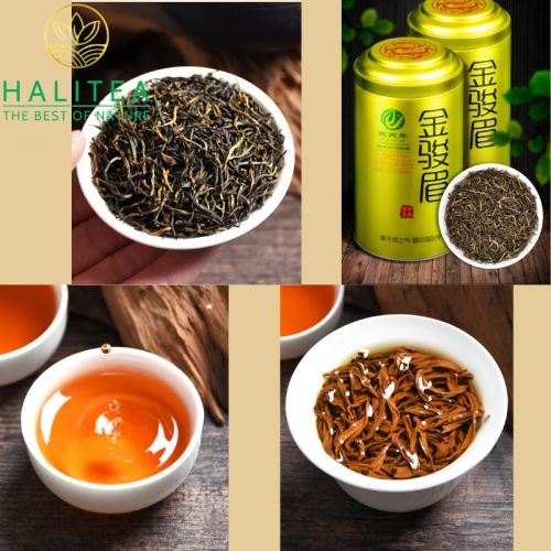 Trà Kim Tuấn Mi Lon Vàng Xanh Cao Cấp 250gr