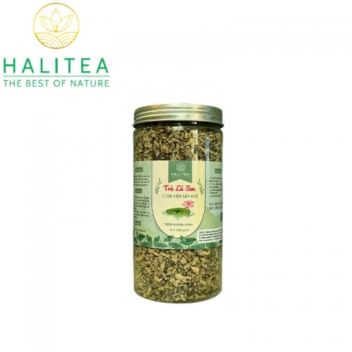 Trà Lá Sen HALITEA Cuộn Viên Sấy Khô Hũ 500gr
